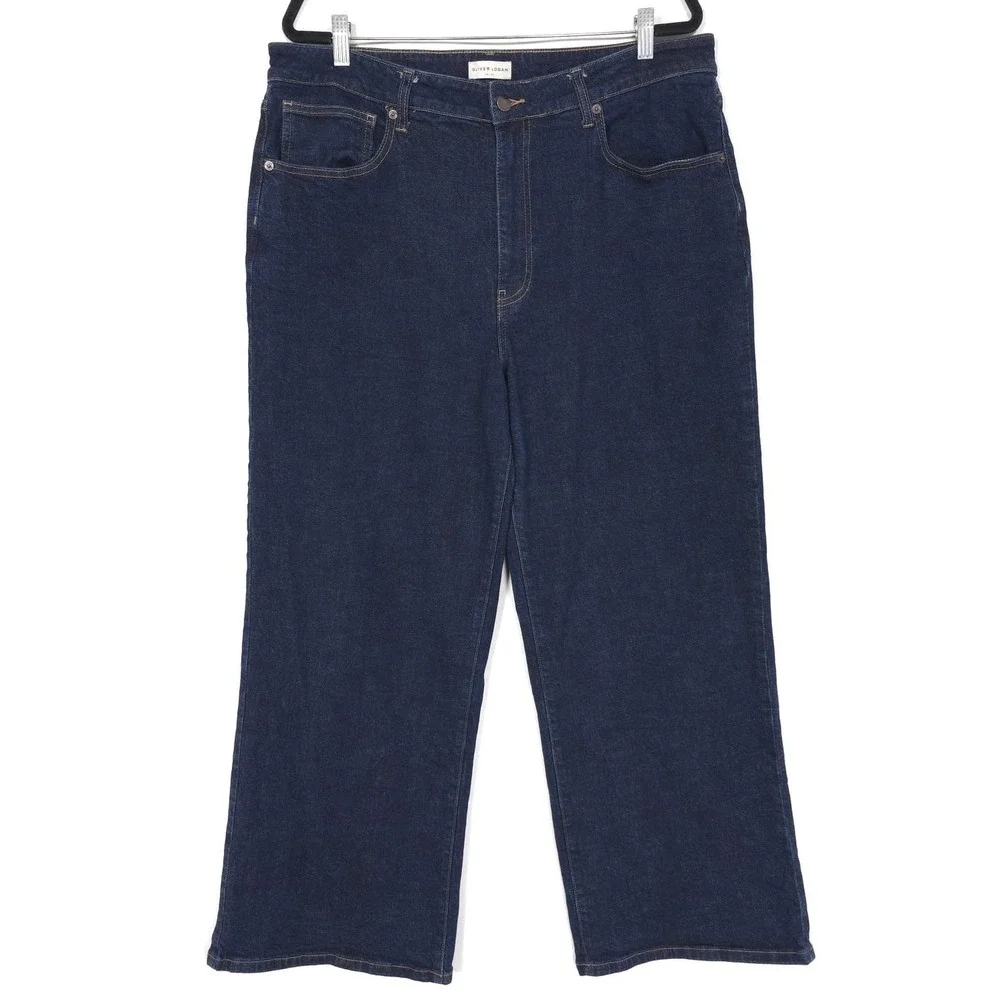 OLIVER LOGAN Women's Jeans Size 35 Madison Wide‎ Leg Slow Denim